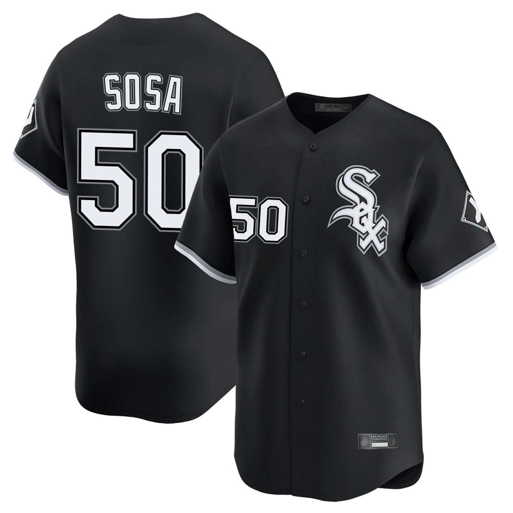 Pouc C.White Sox #50 Lenyn Sosa Player Black Limited Home Stitched Jerseys