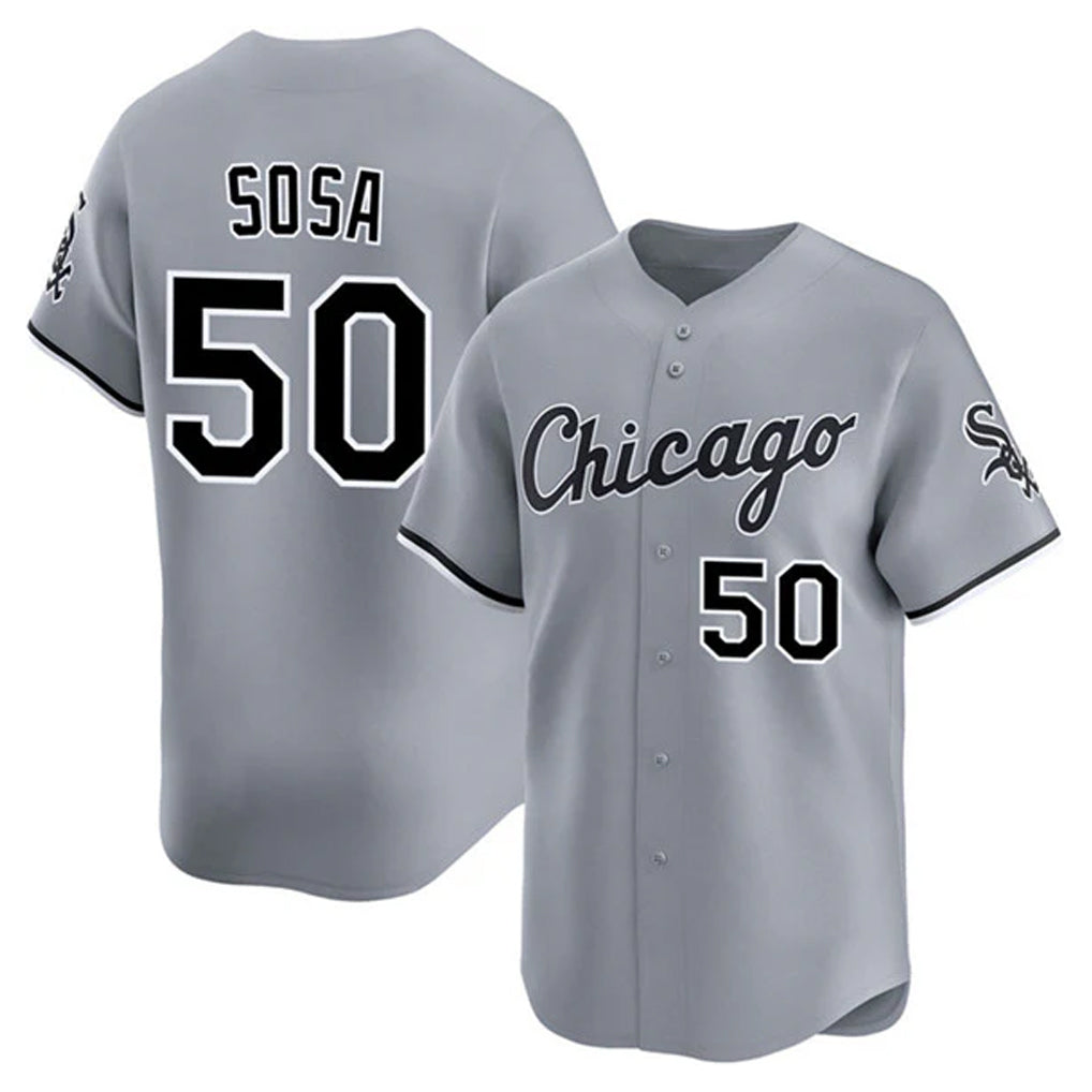 Pouc C.White Sox #50 Lenyn Sosa Player Gray Road Limited Home Stitched Jerseys