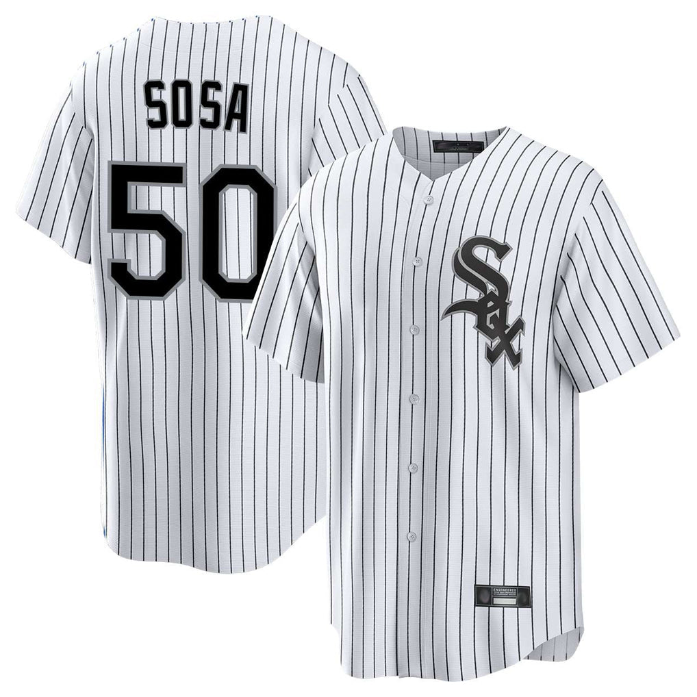 Pouc C.White Sox #50 Lenyn Sosa Player White Stripe Home Game Stitched Jerseys