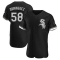 Pouc C.White Sox #58 Seranthony Dom¡§anguez Player Black Limited Elite Home Stitched Jerseys