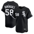Pouc C.White Sox #58 Seranthony Dom¡§anguez Player Black Limited Home Stitched Jerseys