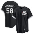 Pouc C.White Sox #58 Seranthony Dom¡§anguez Player Black Spring Training Game Stitched Jerseys