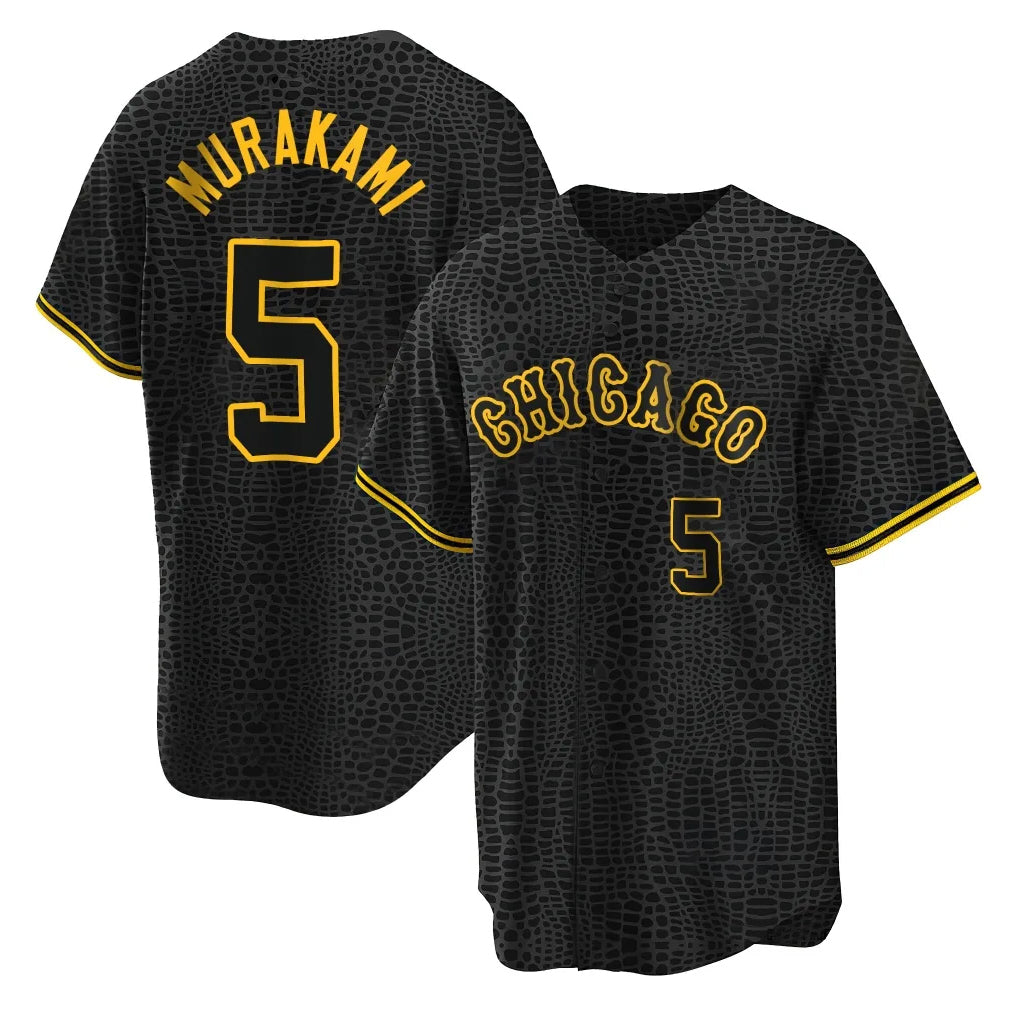 Pouc C.White Sox #5 Munetaka Murakami Player Black Snake Skin City Home Game Stitched Jerseys