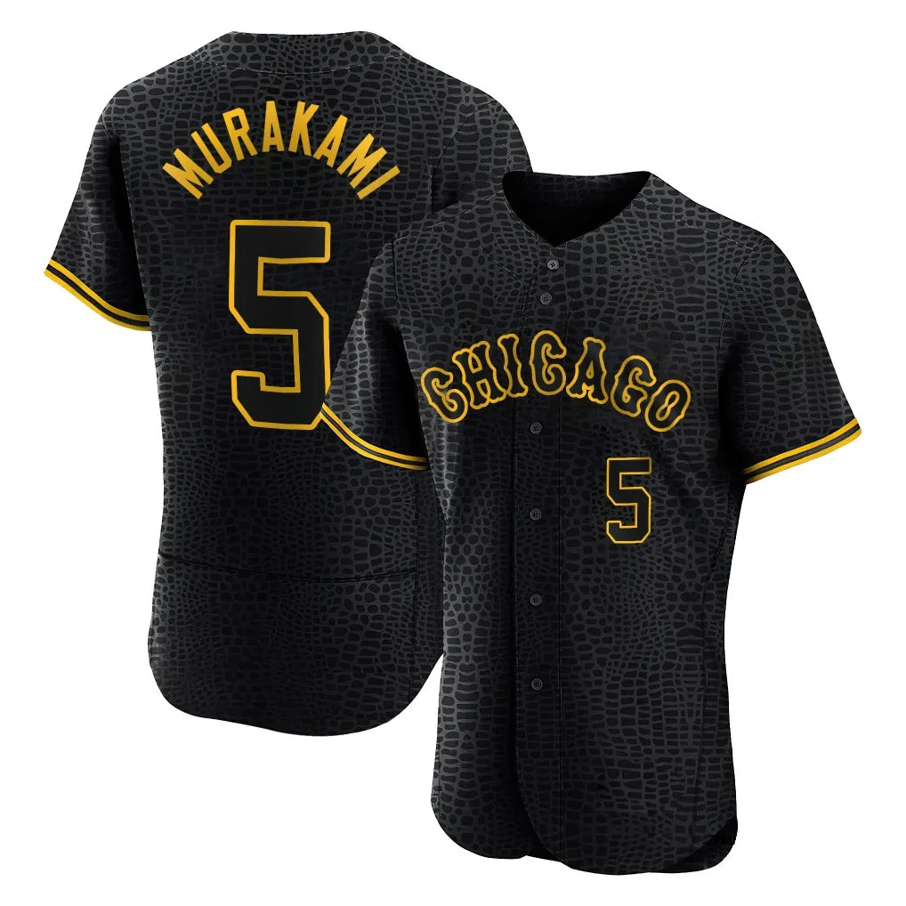 Pouc C.White Sox #5 Munetaka Murakami Player Black Snake Skin City Limited Elite Home Stitched Jerseys