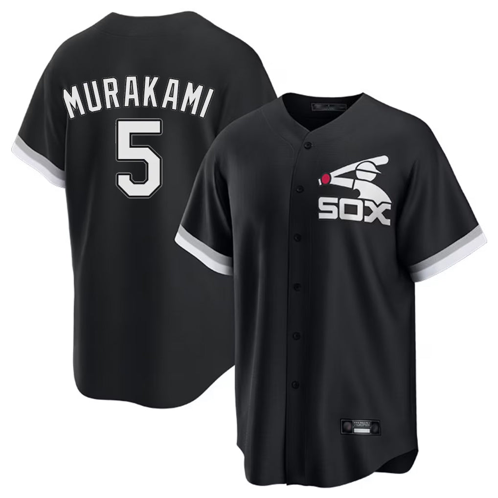 Pouc C.White Sox #5 Munetaka Murakami Player Black Spring Training Game Stitched Jerseys