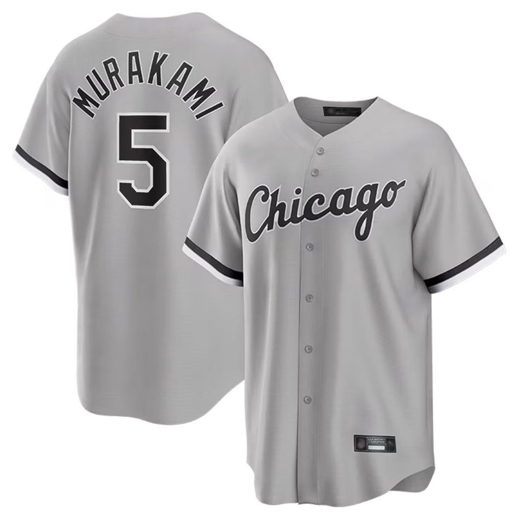 Pouc C.White Sox #5 Munetaka Murakami Player Gray Home Game Stitched Jerseys