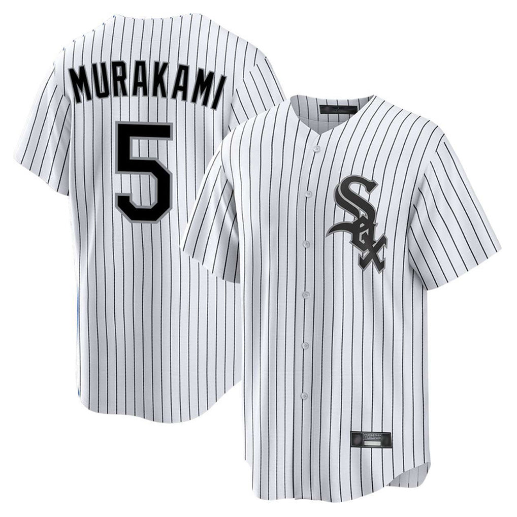 Pouc C.White Sox #5 Munetaka Murakami Player White Stripe Home Game Stitched Jerseys