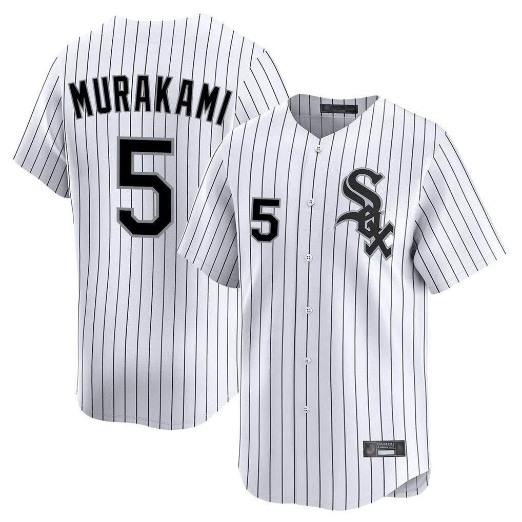 Pouc C.White Sox #5 Munetaka Murakami Player White Stripe Limited Home Stitched Jerseys