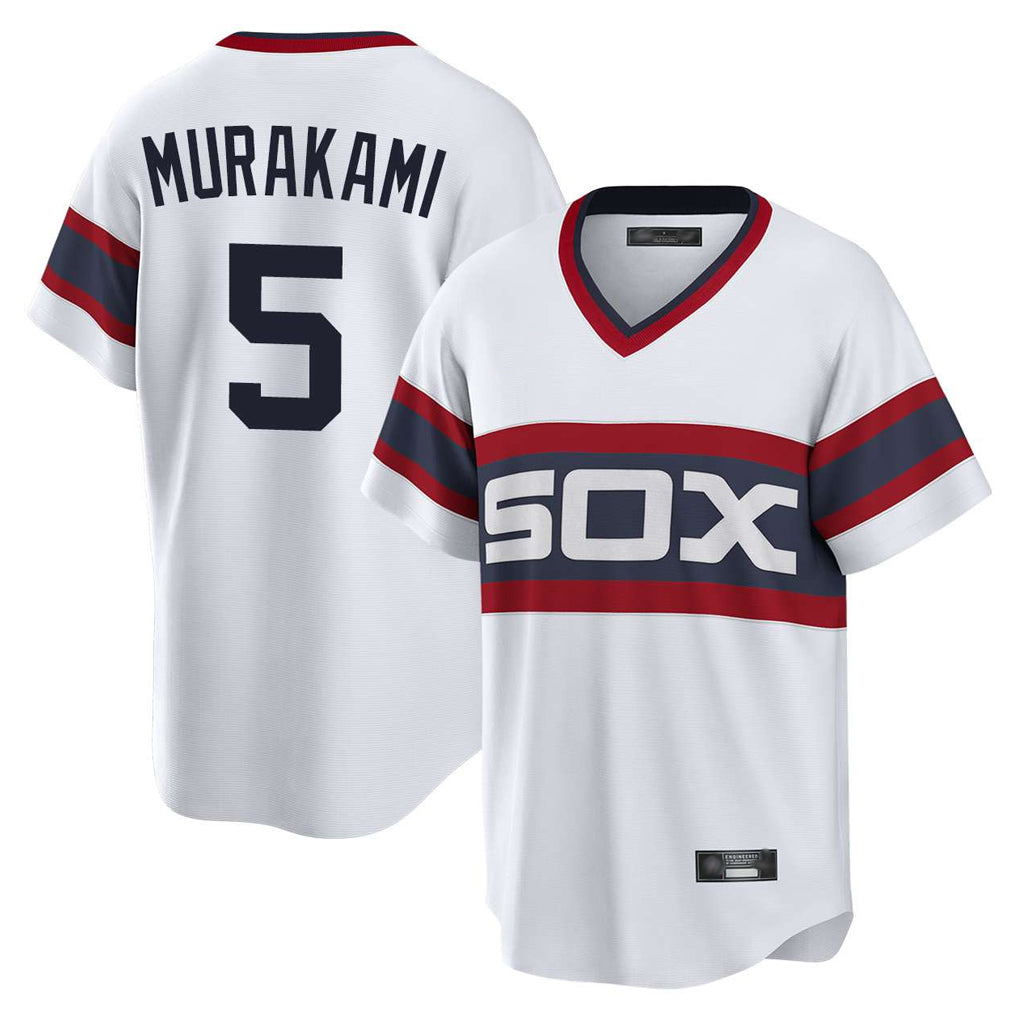 Pouc C.White Sox #5 Munetaka Murakami Player White T-shirt Home Game Stitched Jerseys