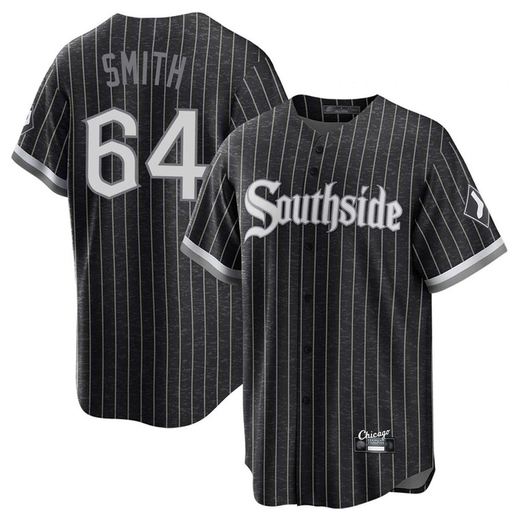 Pouc C.White Sox #64 Shane Smith Player Black City Connect Home Game Stitched Jerseys