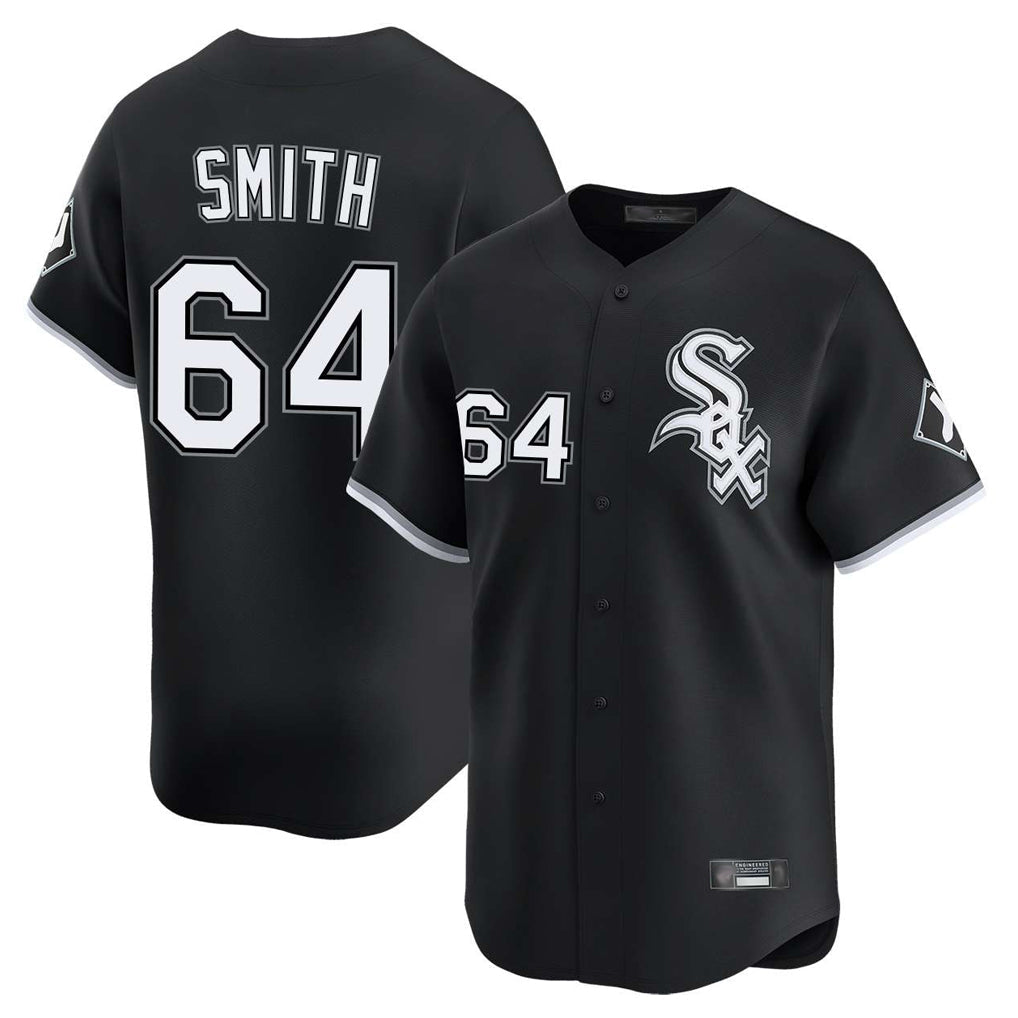 Pouc C.White Sox #64 Shane Smith Player Black Limited Home Stitched Jerseys