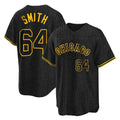 Pouc C.White Sox #64 Shane Smith Player Black Snake Skin City Home Game Stitched Jerseys