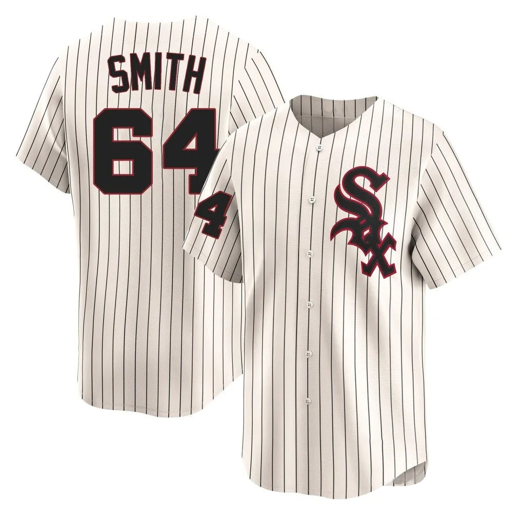 Pouc C.White Sox #64 Shane Smith Player Cream Cooperstown Collection Limited Home Stitched Jerseys