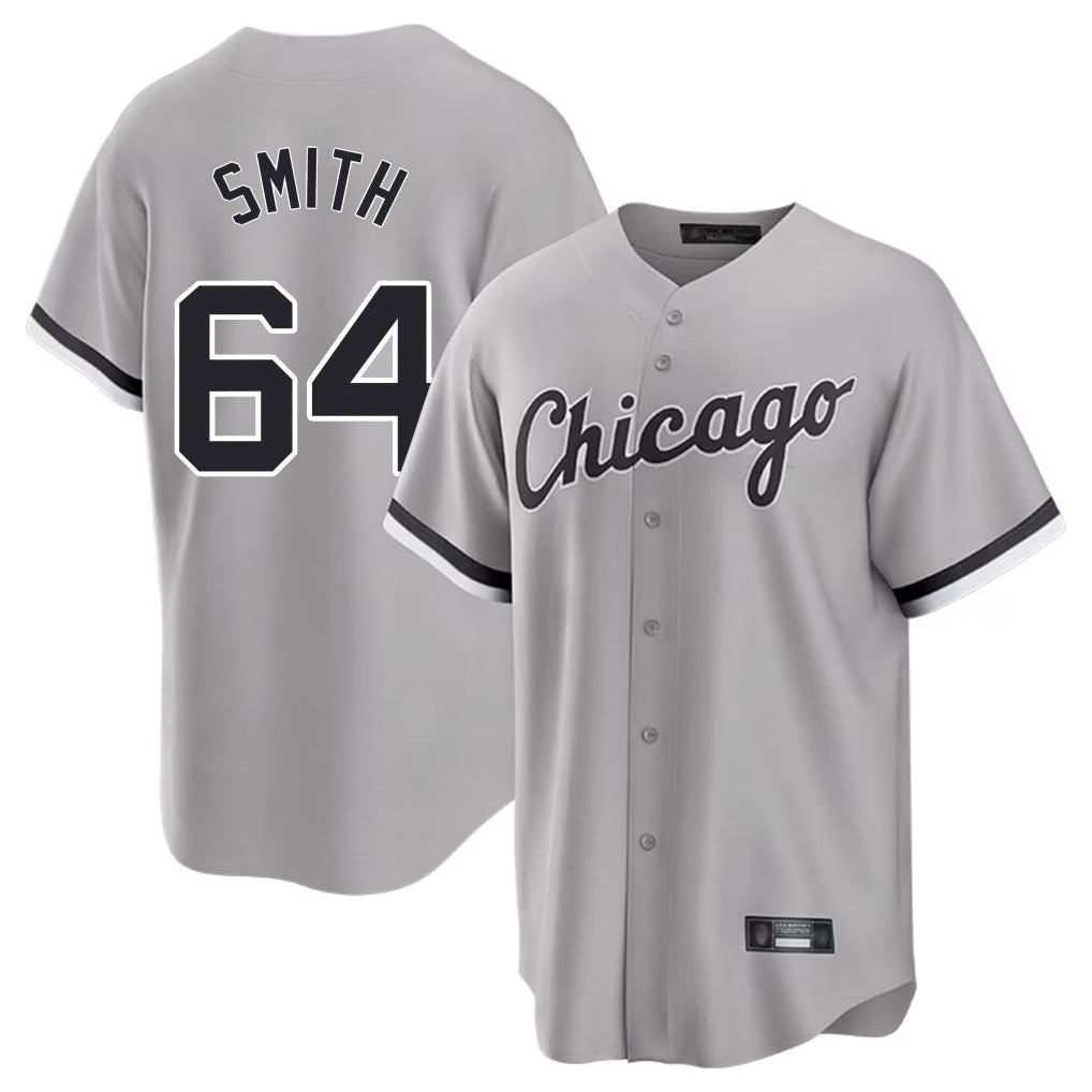 Pouc C.White Sox #64 Shane Smith Player Gray Home Game Stitched Jerseys