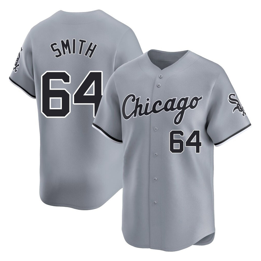 Pouc C.White Sox #64 Shane Smith Player Gray Road Limited Home Stitched Jerseys