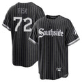 Pouc C.White Sox #72 Carlton Fisk Player Black City Connect Home Game Stitched Jerseys