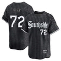 Pouc C.White Sox #72 Carlton Fisk Player Black City Connect Limited Home Stitched Jerseys
