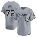 Pouc C.White Sox #72 Carlton Fisk Player Gray Road Limited Home Stitched Jerseys