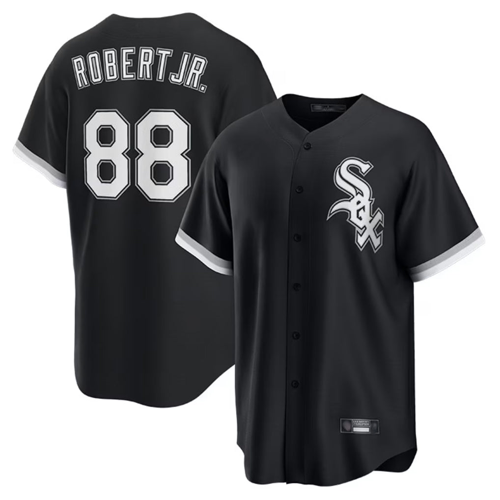 Pouc C.White Sox #88 Luis Robert Jr Player Black Home Game Stitched Jerseys