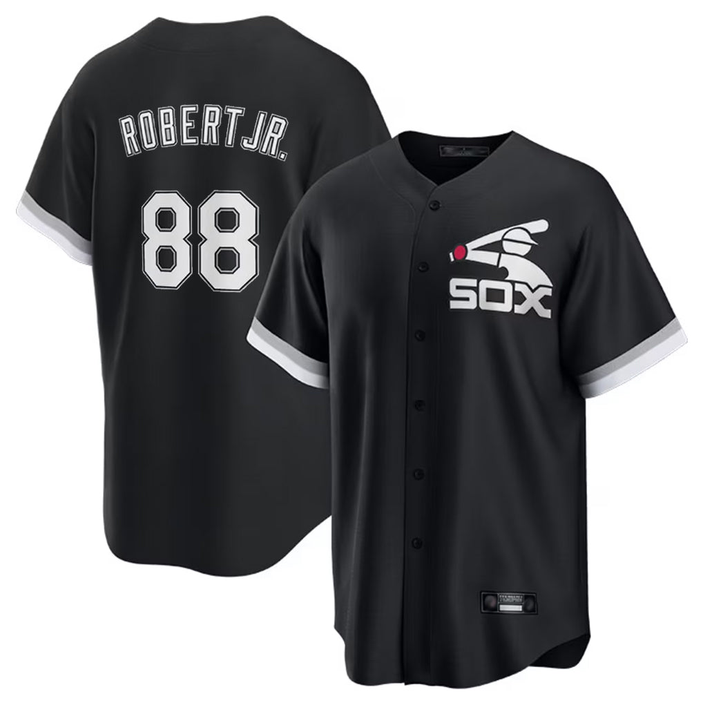 Pouc C.White Sox #88 Luis Robert Jr Player Black Spring Training Game Stitched Jerseys