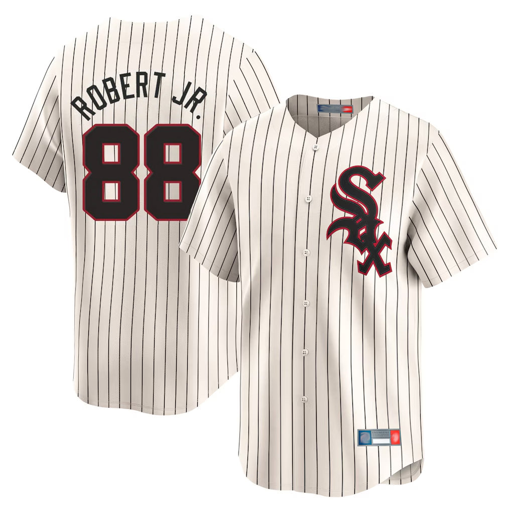 Pouc C.White Sox #88 Luis Robert Jr Player Cream Cooperstown Collection Limited Home Stitched Jerseys