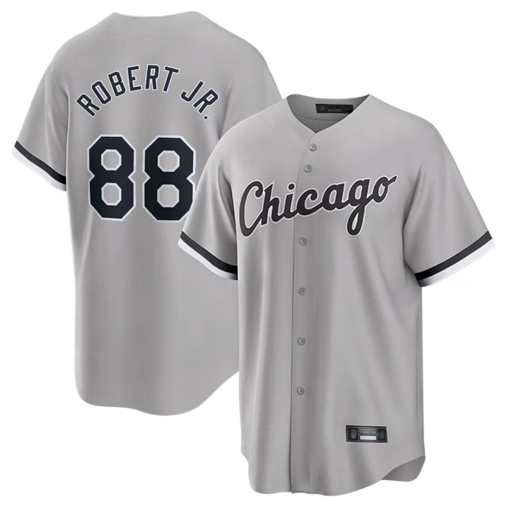 Pouc C.White Sox #88 Luis Robert Jr Player Gray Home Game Stitched Jerseys