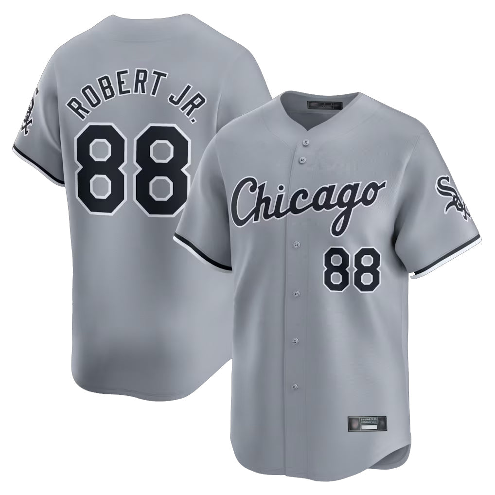 Pouc C.White Sox #88 Luis Robert Jr Player Gray Road Limited Home Stitched Jerseys