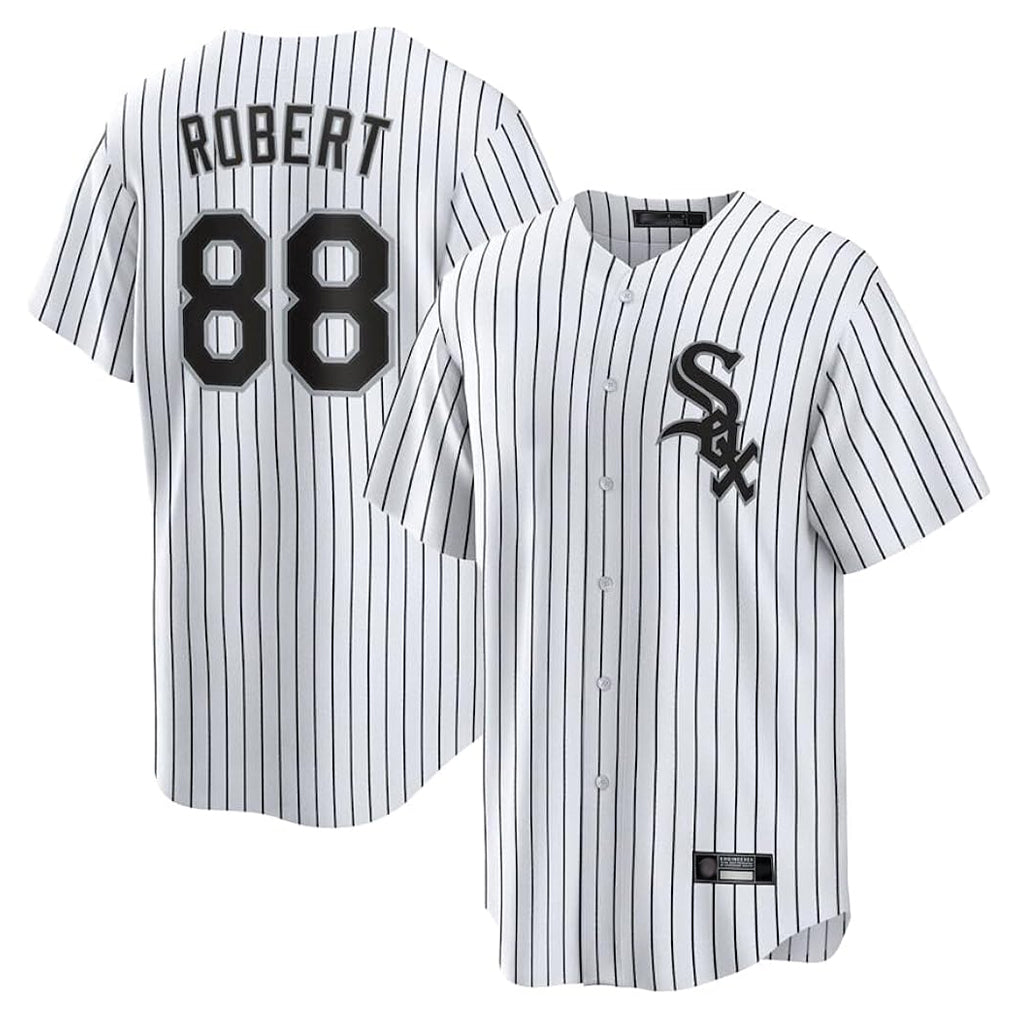 Pouc C.White Sox #88 Luis Robert Jr Player White Stripe Home Game Stitched Jerseys