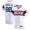 Pouc C.White Sox #88 Luis Robert Jr Player White T-shirt Limited Elite Home Stitched Jerseys