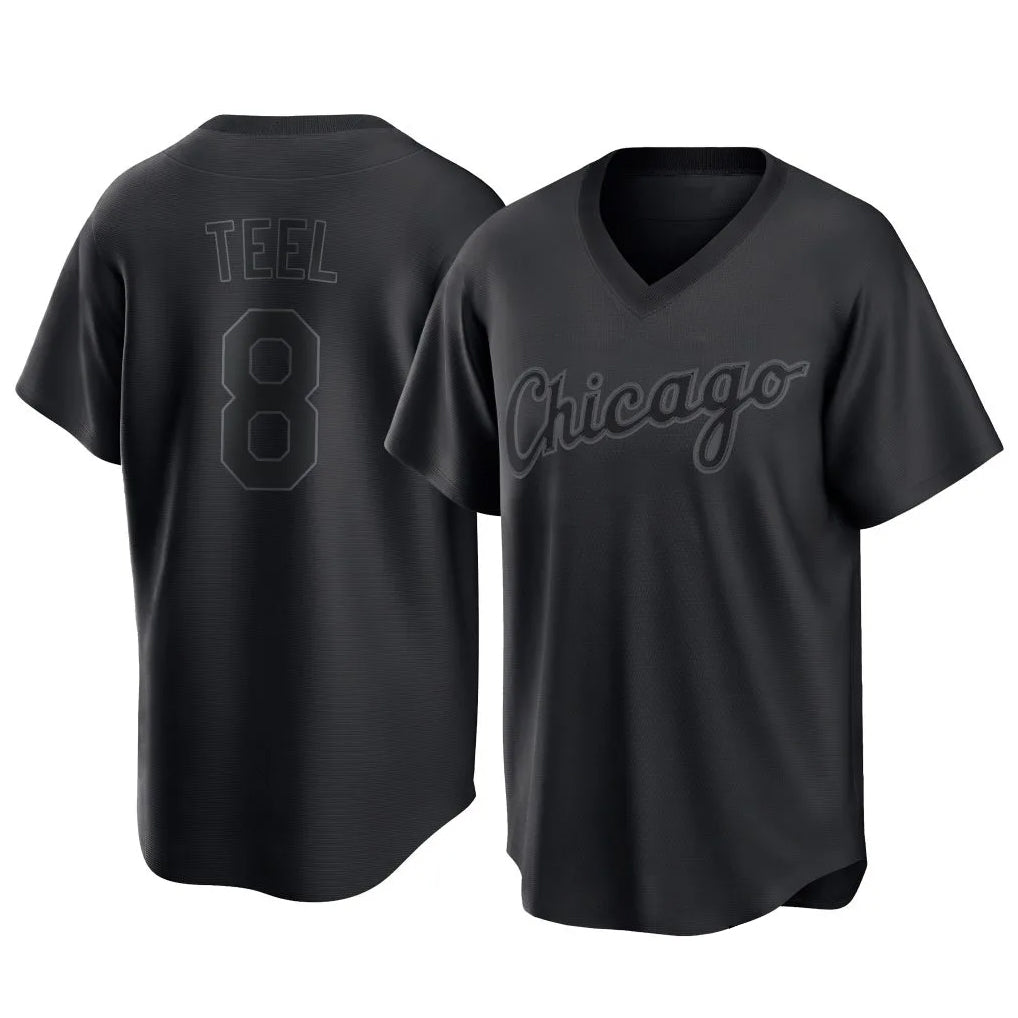 Pouc C.White Sox #8 Kyle Teel Player Black T-shirt Home Game Stitched Jerseys