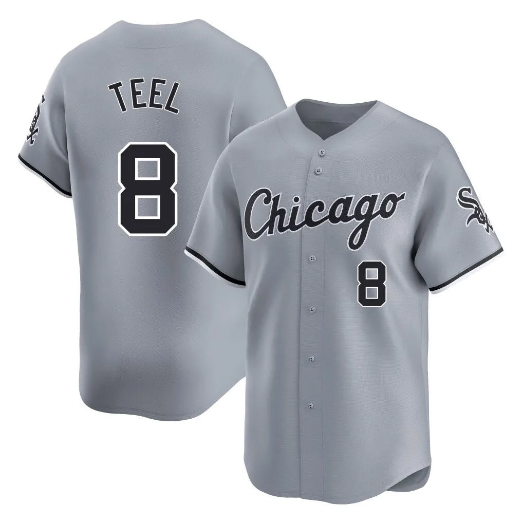 Pouc C.White Sox #8 Kyle Teel Player Gray Road Limited Home Stitched Jerseys