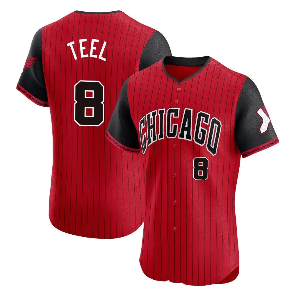 Pouc C.White Sox #8 Kyle Teel Player Red City Connect Limited Elite Home Stitched Jerseys
