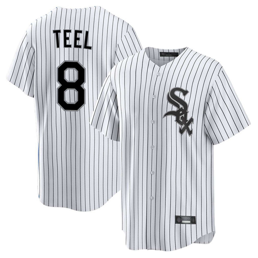 Pouc C.White Sox #8 Kyle Teel Player White Stripe Home Game Stitched Jerseys
