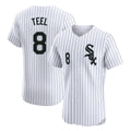 Pouc C.White Sox #8 Kyle Teel Player White Stripe Limited Elite Home Stitched Jerseys