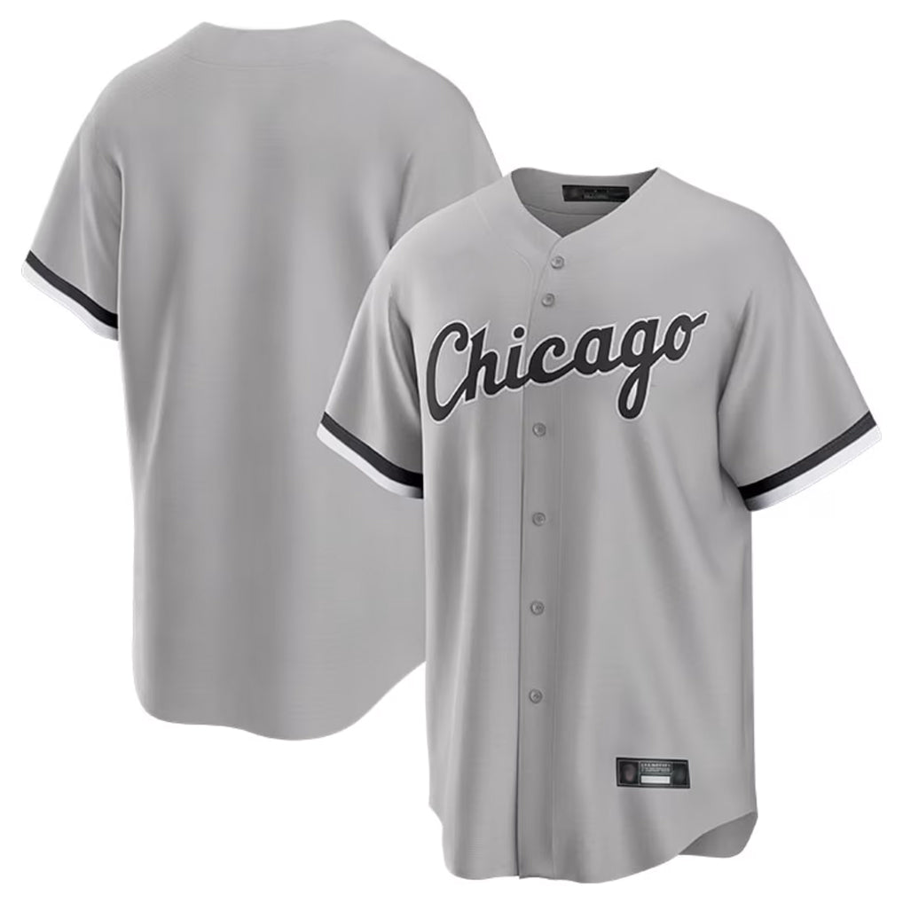 Pouc C.White Sox ## White Sox Blank Player Gray Home Game Stitched Jerseys