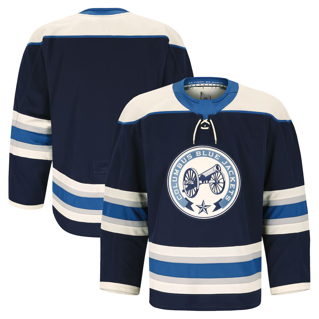 Pouc CB.Jackets Navy Alternate Authentic Pro Jersey