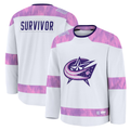 Pouc CB.Jackets White Hockey Fights Cancer Survivor Practice Jersey