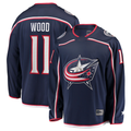 Pouc CB.Jackets #11 Miles Wood Navy Home Breakaway Jersey