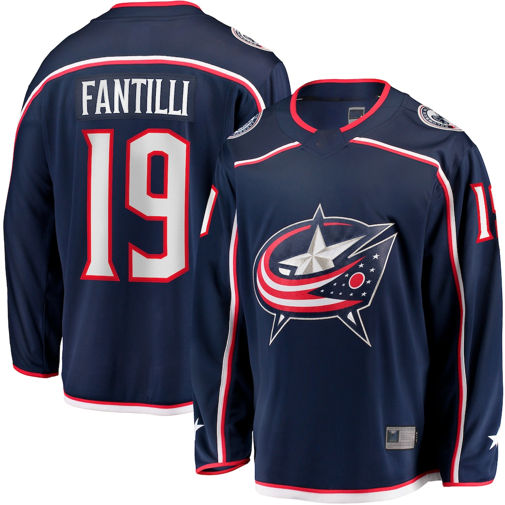 Pouc CB.Jackets #19 Adam Fantilli Navy Home Premium Jersey