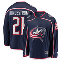 Pouc CB.Jackets #21 Isac Lundestrom Navy Home Breakaway Jersey