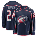 Pouc CB.Jackets #24 Mathieu Olivier Navy Home Breakaway Jersey