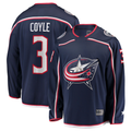 Pouc CB.Jackets #3 Charlie Coyle Navy Home Breakaway Jersey
