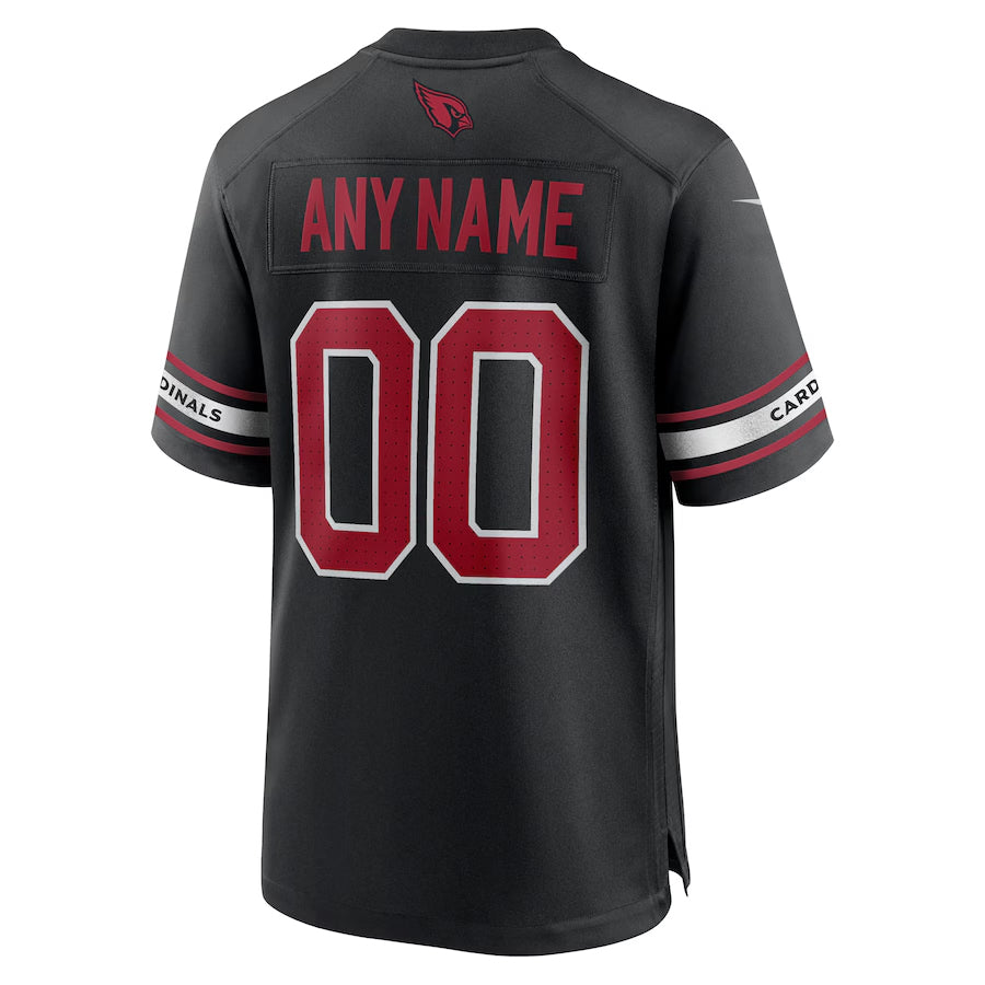 Pouc Custom A.Cardinals Black Replica Alternate Game Stitched Jerseys