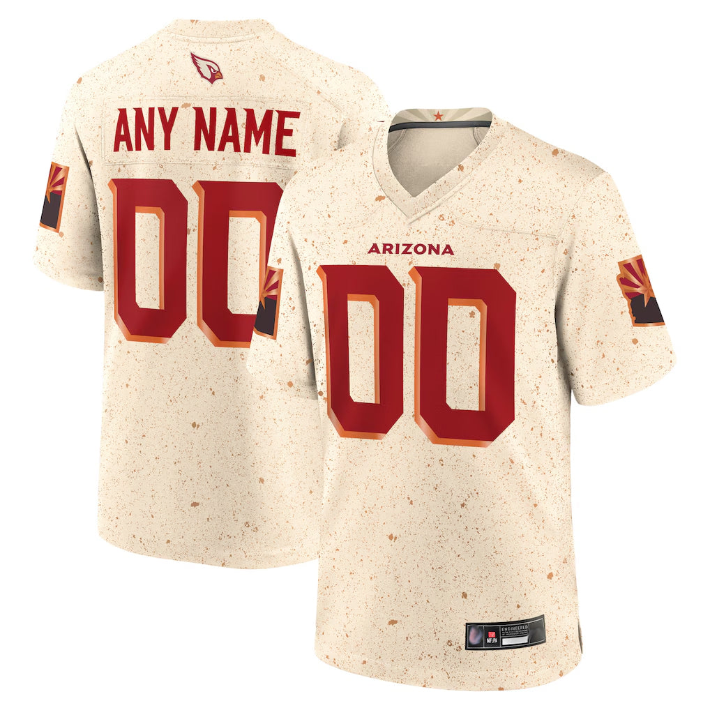 Pouc Custom A.Cardinals Cream Rivalries Collection Home Game Stitched Jerseys