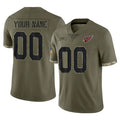 Pouc Custom A.Cardinals Olive Salute To Service Limited Game Stitched Jerseys