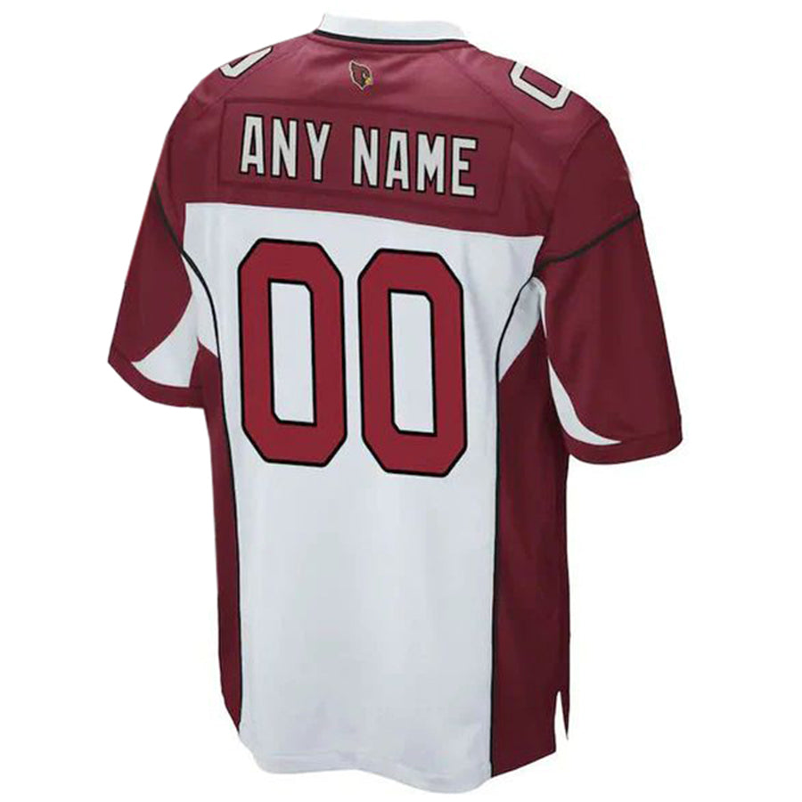 Pouc Custom A.Cardinals White-Red Game Stitched Jerseys