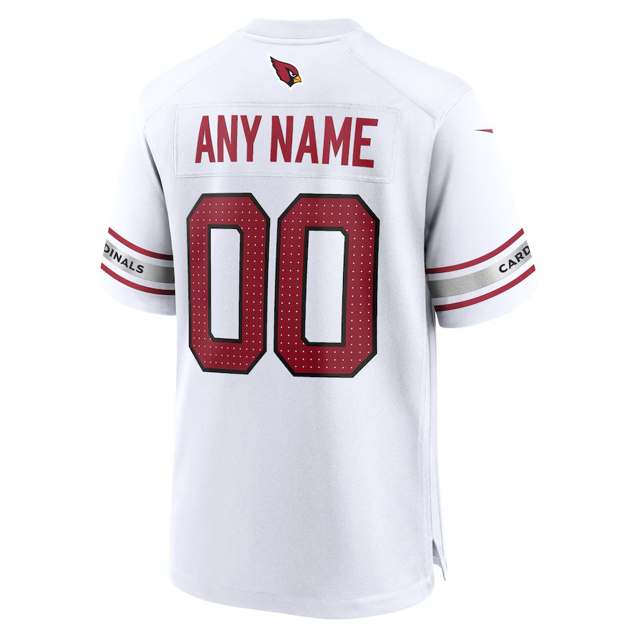 Pouc Custom A.Cardinals White Game Road Home Stitched Jerseys