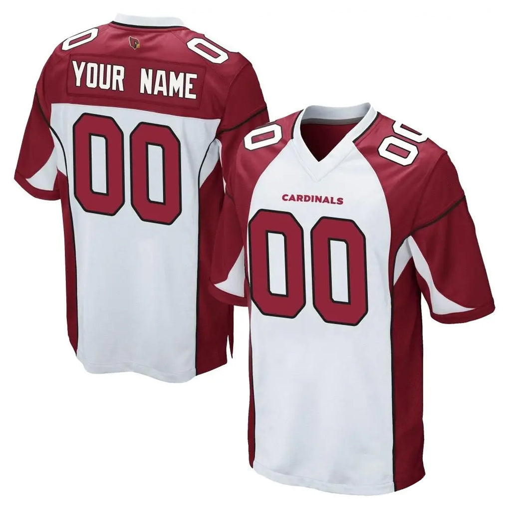 Pouc Custom A.Cardinals White Red Home Game Stitched Jerseys