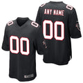 Pouc Custom A.Falcons Black Alternate Game Stitched Jerseys