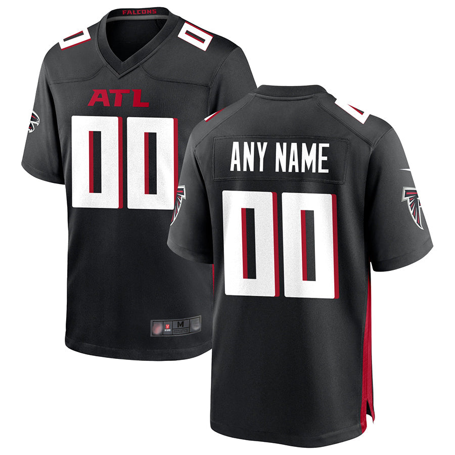 Pouc Custom A.Falcons Black Home Game Stitched Jerseys